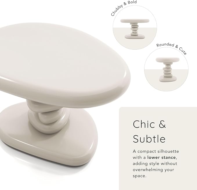 24/7 Shop at Home Kavren Modern 22-inch Oval Glossy Pedestal End Table - Image 7