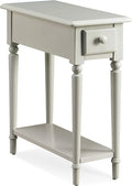 Leick Home Coastal End Table, Solid Wood, 1 Drawer, Bottom Display Shelf by LeickFurniture
