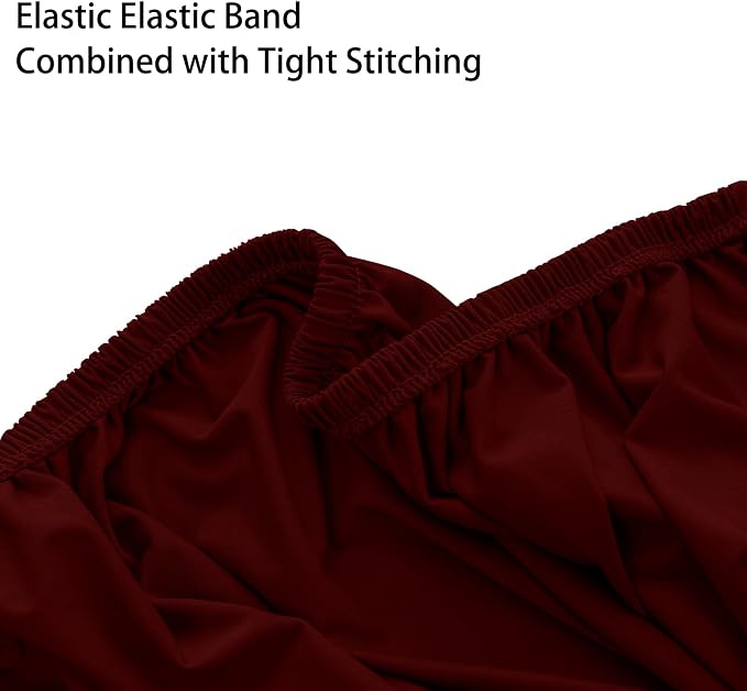 Super Stretch 40x40x15 inch Square Ottoman Cover- Soft Form Fit Ottoman Cover - Image 6