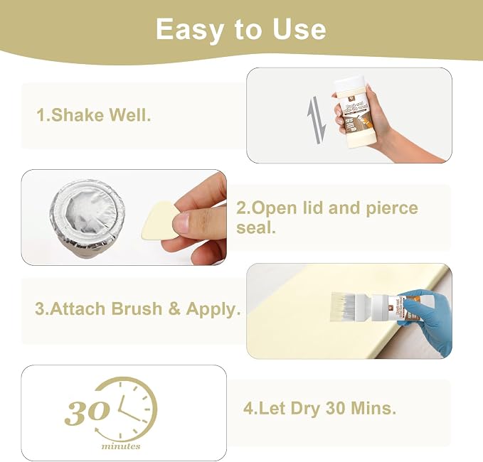 Beige Touch-Up Paint for Furniture, Metal No Sanding, Fast Drying, Water Based - Image 7