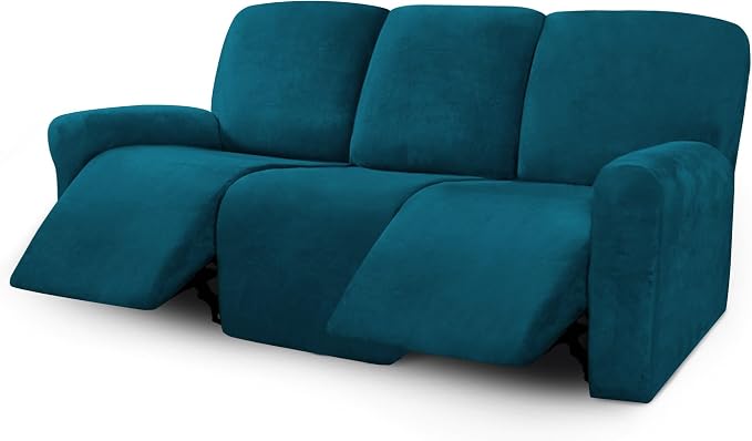 ULTICOR Velvet 8-Pieces Recliner Sofa Covers Stretch Reclining Couch Covers by ULTICOR