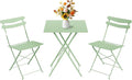 GarveeLife 3 Piece Patio Bistro Set, Folding Patio Bistro Table and Chairs Set by GarveeLife