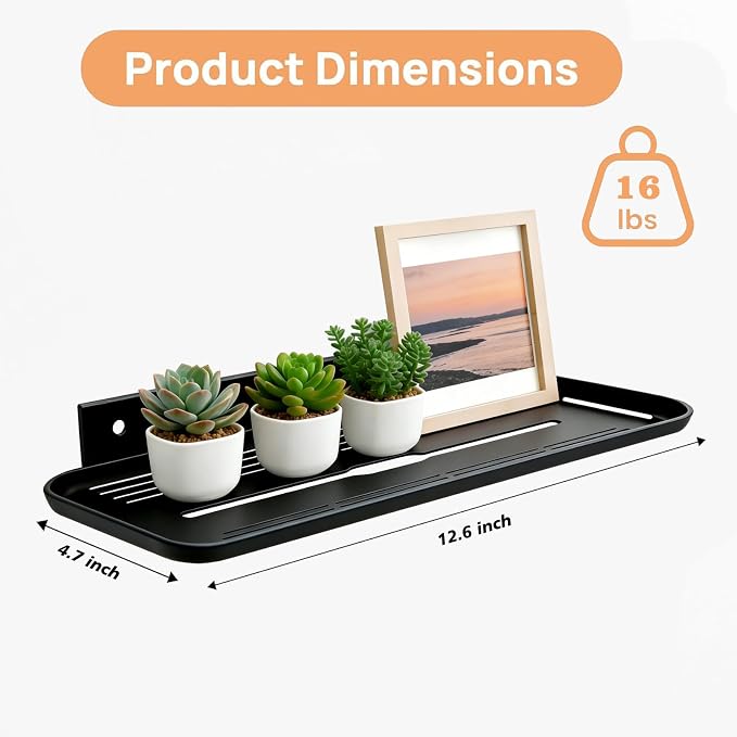 Floating Shelves for Wall, Wall Mounted Floating Shelves, Bathroom Shelf - Image 3