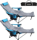 Reclining Camping Chair with Removable Footrest Lounge Chair with Headrest by POEPORE__LOOKGOODFEELGOOD