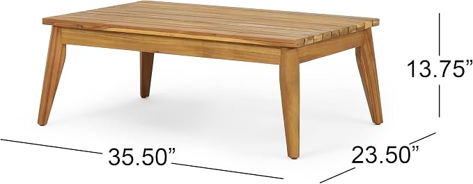 VilroCaz 4-Pieces Acacia Wood Patio Furniture Set, All-Weather Outdoor Patio - Image 5