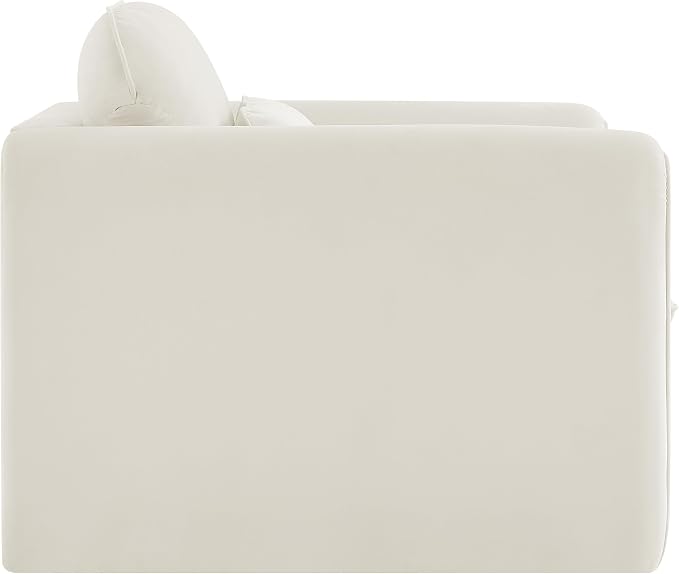 Meridian Furniture 199Cream-C Sloan Collection Modern | Contemporary Velvet - Image 7
