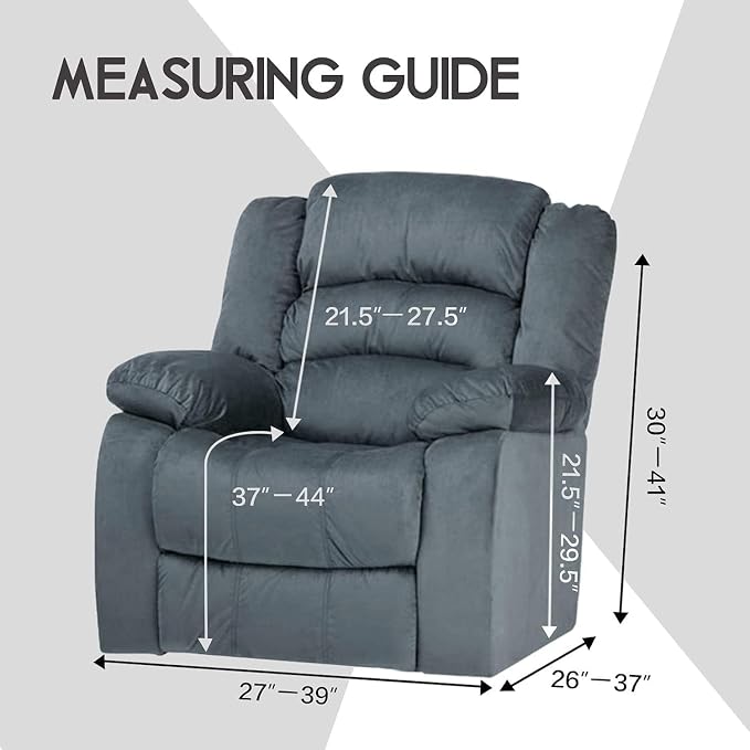 ULTICOR 4-Piece, 1 Seat Recliner Cover, Yarn Dyed Reclining Chair Covers - Image 6