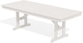 SERWALL Outdoor Large HDPE Dining Table, All Weather HDPE Outdoor Furniture by SERWALL