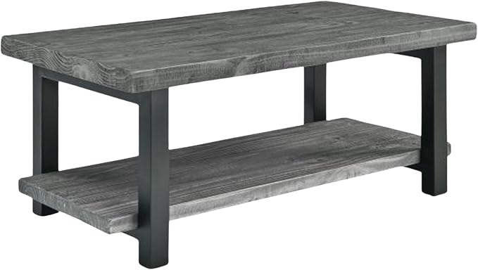 Alaterre Furniture Pomona Living Room 42 Inch Rectangular Solid Wood Coffee - Image 11