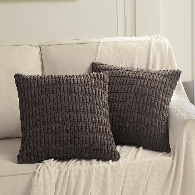 Fancy Homi 4 Packs Boho Dark Brown Decorative Throw Pillow Covers 16x16 Inch - Image 6