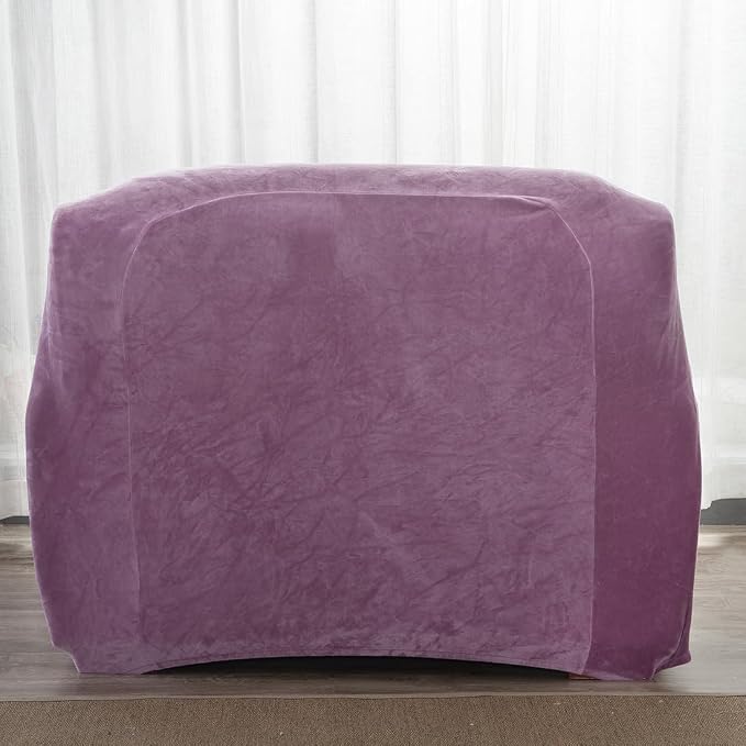 vctops 1-Piece Velvet Plush Stretch Chair Sofa Slipcover Soft Fuzzy Fluffy - Image 5
