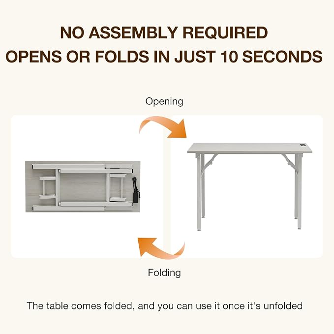 TEMI Small Computer Desk Folding Table - Image 4