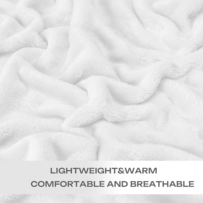 Christmas White Throw Blanket, Super Soft Cozy Blanket - Image 4