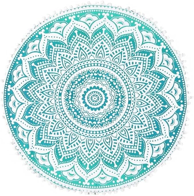 Mandala Floor Pillow Cover Meditation Cushion Seating Throw Hippie Round - Image 7