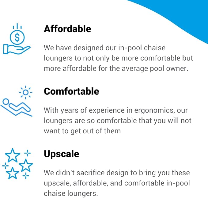 Aqua Outdoors - in-Pool Chaise Lounger - Inside Pool & Sun Shelf Lounge Chair - - Image 9