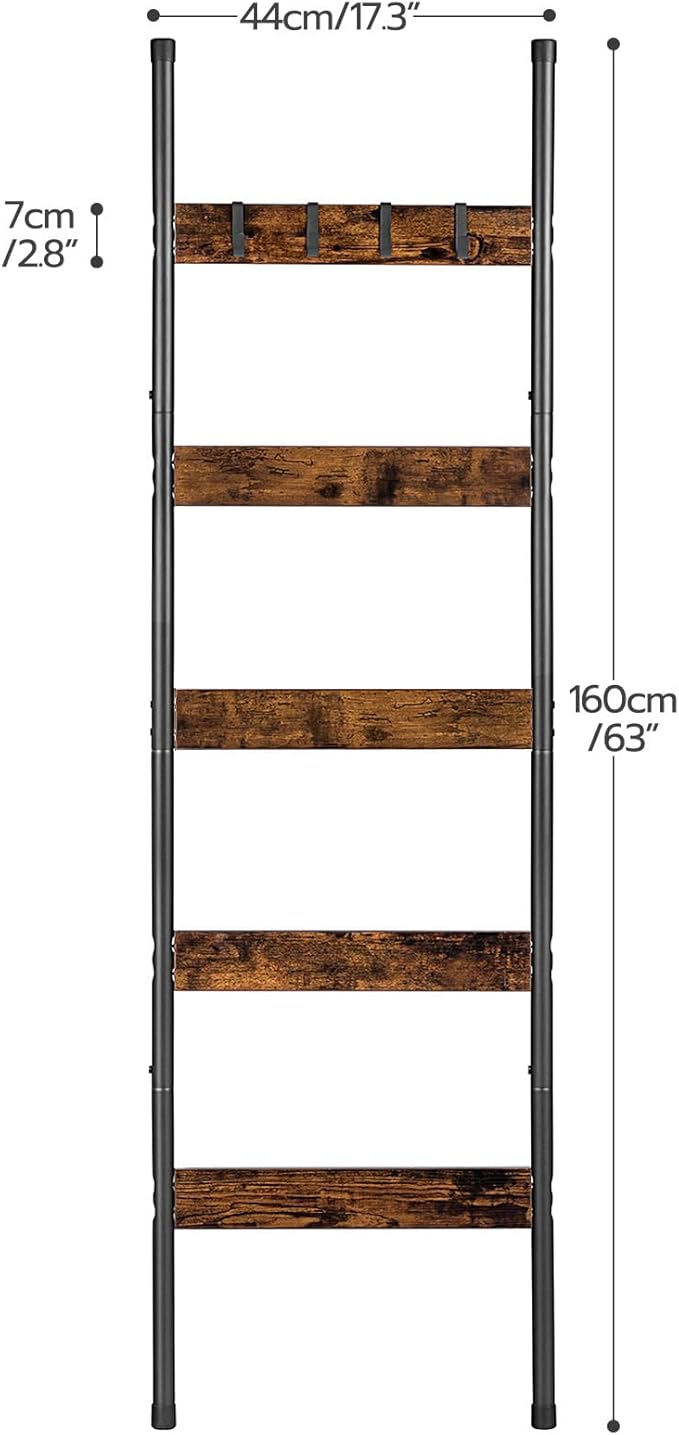HOOBRO Blanket Ladder, 5-Tier Towel Rack - Image 3
