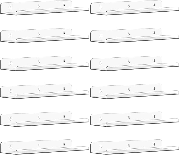 Qukaka Floating Shelves for Wall Decor, Living Room, Bathroom Decor, Nail by QukakaHomeCare