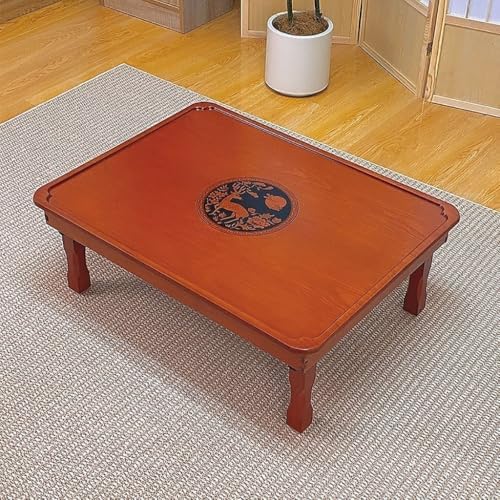Korean Folding Table, Hand-Painted Low Wooden Dining/Tea Room Table, Versatile by Unknown