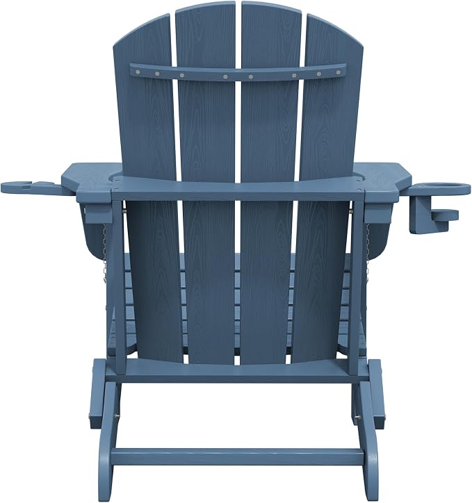 SERWALL Folding Adirondack Chair, HDPE Adirondack Chairs Set of 6, Plastic - Image 12
