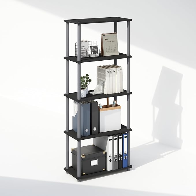 Furinno Turn-N-Tube Book Shelf, 5-Tier Bookshelf, Bookcase by Furinno-FitsYourSpaceFitsYourBudget