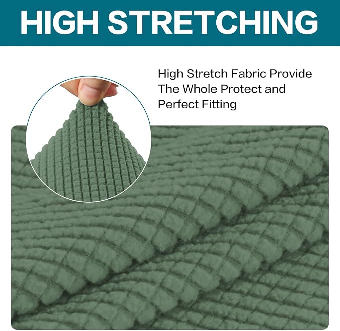 Turquoize Stretch Sofa Slipcover 2 Pieces Sofa Cover Couch Cover - Image 5
