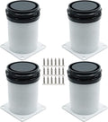 4 Pack Adjustable Furniture Legs 4 Inch, Stainless Steel Adjustable Legs Metal by Kyuionty