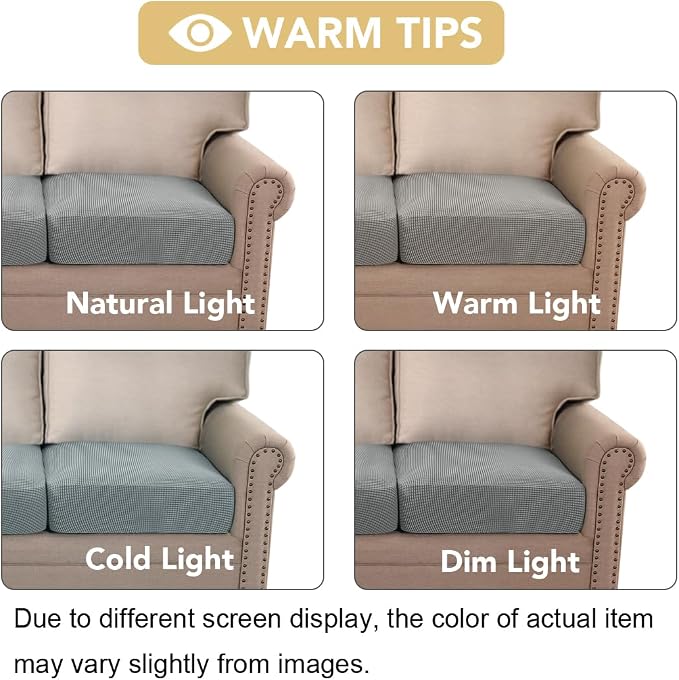 H.VERSAILTEX Super Stretch Individual Seat Sofa Covers Slipcover Sets Thick - Image 7