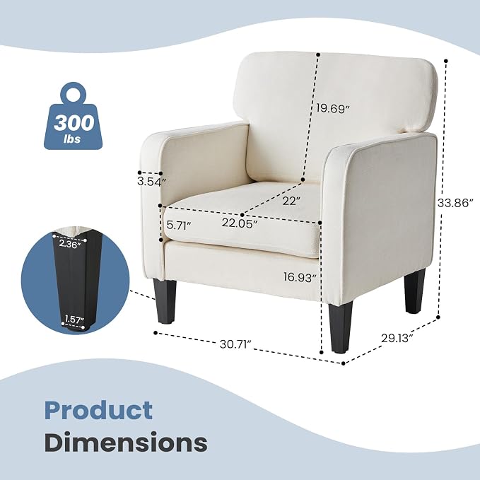 DUMOS Beige Modern Accent Chairs - Image 2