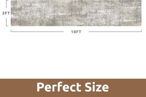 AMOAMI 2 x 10 Hallway Runner Rug Non Slip Super Soft Long Runner Rugs Machine - Image 2