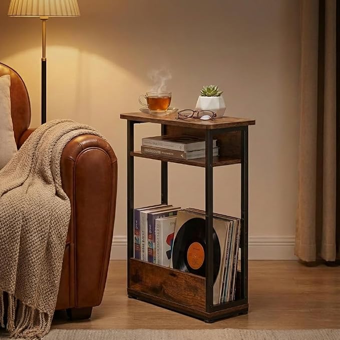 Narrow Side Table, 3-Tier Slim End Table - Image 8
