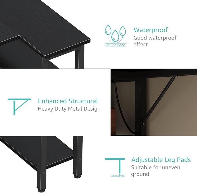 Lufeiya L Shaped Gaming Desk - Image 9