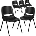 Flash Furniture HERCULES Series 440 lb. Capacity Kid's Black Ergonomic Shell by FlashFurniture