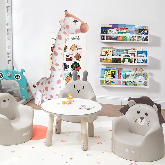 AZSKY Nursery Bookshelves White, 24 Inch Floating Bookshelves - Image 2