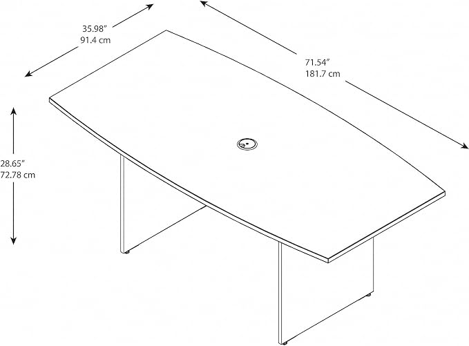 Bush Business Furniture 72-inch Office Conference Table - Image 3