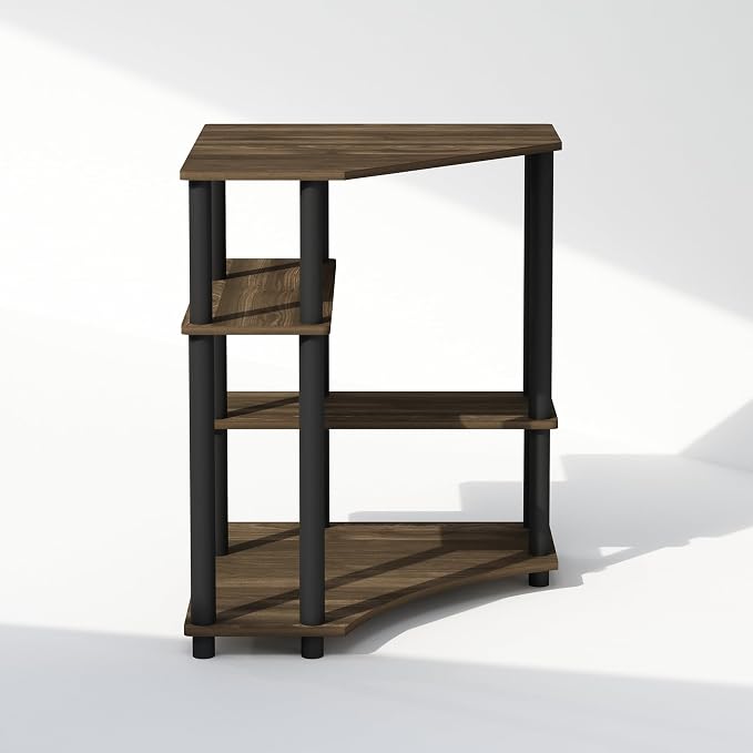 Furinno Turn-N-Tube Storage Shelves, 4-Tier Corner Shelf, Toolless Assembly - Image 4