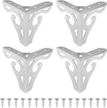 Piutouyar 4 Inch/10cm Hollow Out Furniture Legs Set of 4, Chrome Artistic Metal by Piutouyar