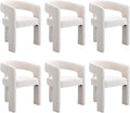 BESTANO Set of 6 Modern Velvet Fabric Upholstered Dining Chairs by BESTANO