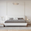 homary 3-Pieces Bedroom Sets King Size Upholstered Bed Frame by Homary