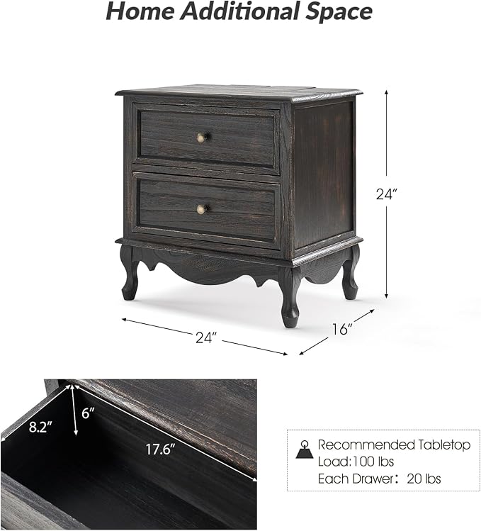 HULALA HOME Solid Wood End Table - Image 2