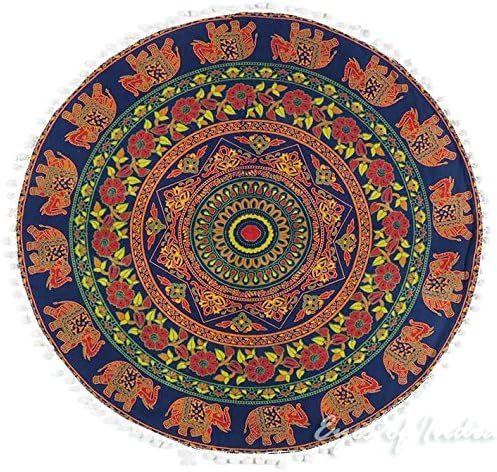 Mandala Floor Pillow Cover Meditation Cushion Seating Throw Hippie Round - Image 8