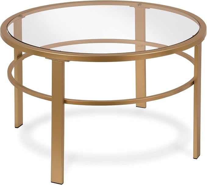 Henn&Hart Round Nested Coffee Table in Brass, Coffee Table coffee tables - Image 9