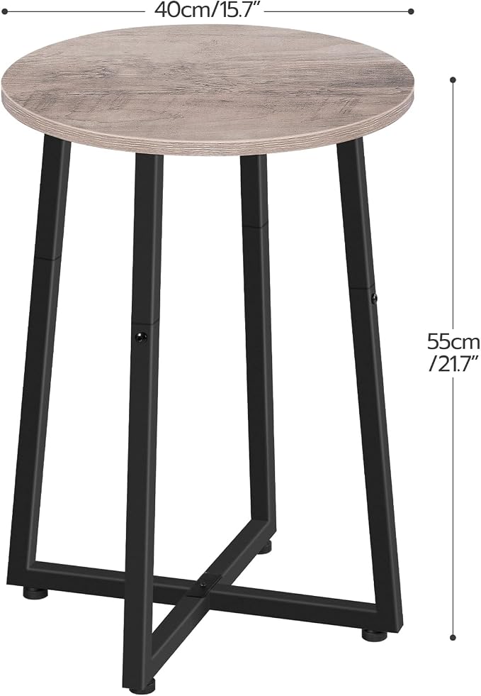 HOOBRO Side Table, Round End Accent Table - Image 3