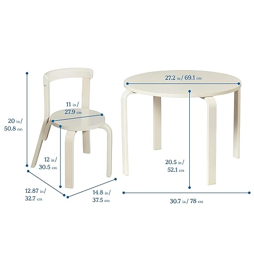 ECR4Kids Bentwood Table and Curved Back Chair Set, Kids Furniture - Image 2