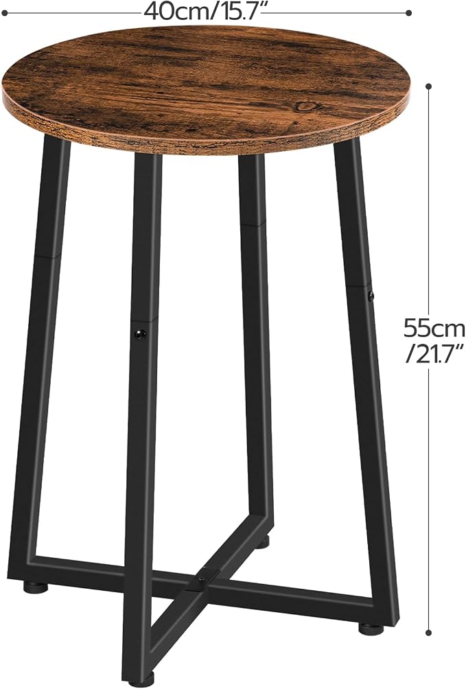 HOOBRO Side Table, Round End Accent Table - Image 3