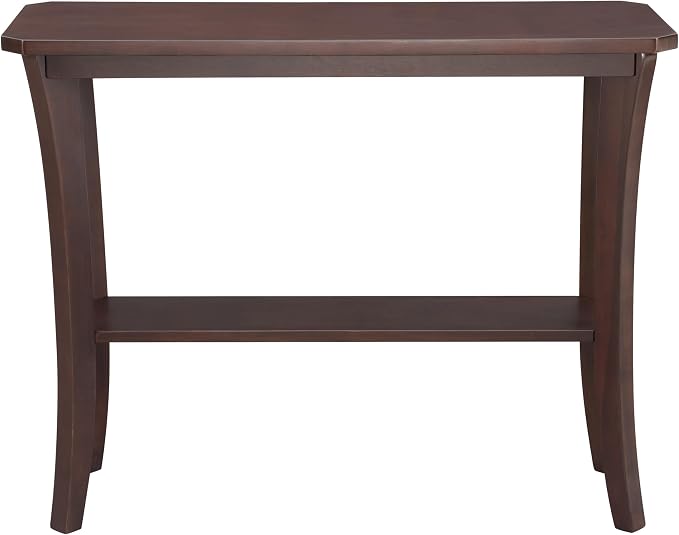 Leick Home Boa Console Table, Solid Wood, Bottom Display Shelf, Narrow Depth - Image 6