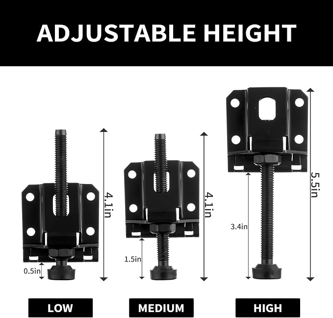 8 Pcak Adjustable Leveling Feet, Heavy Duty Furniture Levelers, Adjustable - Image 4