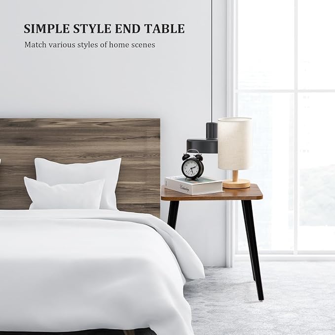 FORAOFUR End Table Set of 2, Modern Wooden Side Table - Image 7