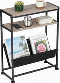 Narrow End Table for Small Spaces by Zexvida