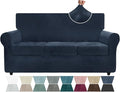 ZNSAYOTX Luxury Velvet Couch Cover 4 Piece Stretch Sofa Covers by ZNSAYOTX