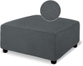 NeColorLife Ottoman Cover Square Large Ottoman Slipcover Stretch Footrest Stool by NeColorLife